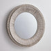 Traditional Grey Round Mirror Wall Decoration - Sweatfully