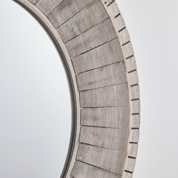 Traditional Grey Round Mirror Wall Decoration - Sweatfully