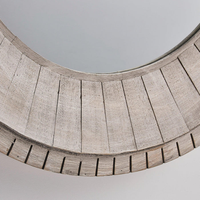 Traditional Grey Round Mirror Wall Decoration - Sweatfully