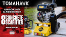 8” Gas Concrete Scarifier Planer Grinder with 5.5 HP Honda Engine Blade Bundle - Sweatfully