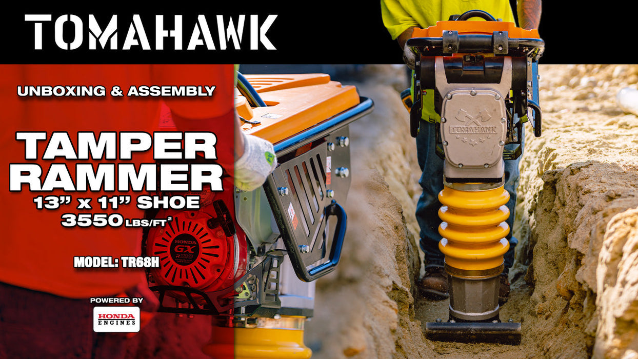 PRE ORDER: 3.6HP Honda Vibratory Rammer Jumping Jack Tamper with Honda GXR120 Engine Impact Force 3,550 lbs/ft - Sweatfully