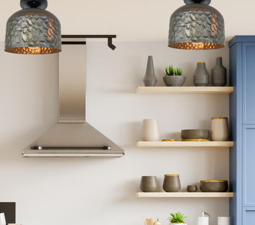 Verde Green and Copper Metal Dome Ceiling Light - Sweatfully