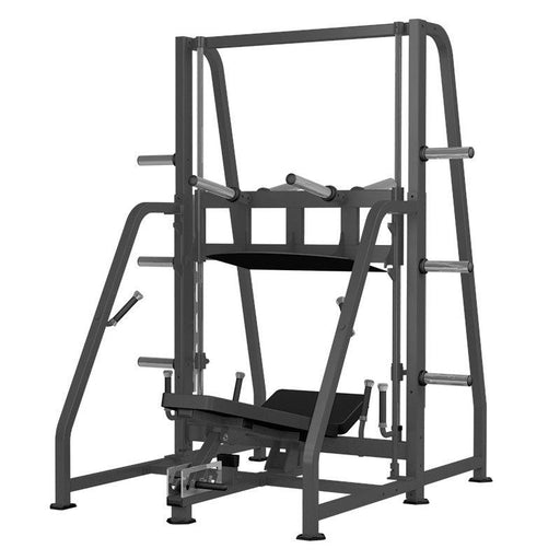 Excel Vertical Leg Press - Muscle D Fitness - Plate Load Leg Press - Adjustabe Back Pad - Weight Storage Pegs - Safety stops - Sweatfully
