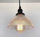 Factory Antique Glass Holophane Pendant Light - Sweatfully