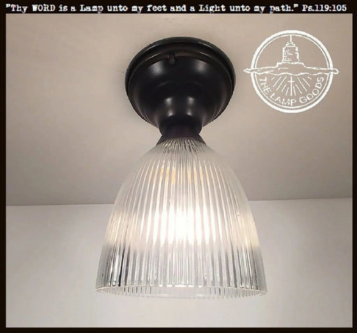 Vintage Slender Factory Holophane Industrial Ceiling LIGHT - Sweatfully