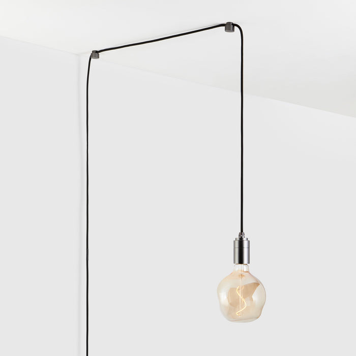 Voronoi I Plug-In Pendant in Graphite - Sweatfully