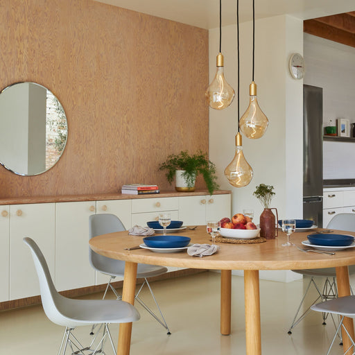 Triple Pendant in Walnut - Black Canopy - Sweatfully