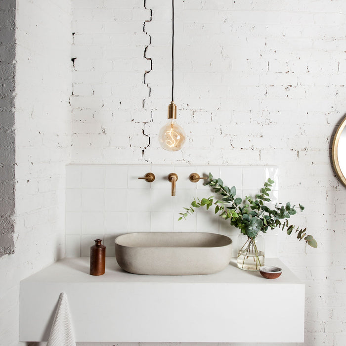 Voronoi I Plug-In Pendant in Brass - Sweatfully