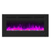 Wall Electric Fireplace with Remote Control and Touch Screen in 13 Flame Colors and Base Lights - Sweatfully