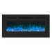 Wall Electric Fireplace with Remote Control and Touch Screen in 13 Flame Colors and Base Lights - Sweatfully