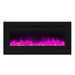 Wall Electric Fireplace with Remote Control and Touch Screen in 13 Flame Colors and Base Lights - Sweatfully