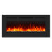 Wall Electric Fireplace with Remote Control and Touch Screen in 13 Flame Colors and Base Lights - Sweatfully