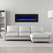 Wall Electric Fireplace with Remote Control and Touch Screen in 13 Flame Colors and Base Lights - Sweatfully