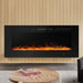 Wall Electric Fireplace with Remote Control and Touch Screen in 13 Flame Colors and Base Lights - Sweatfully