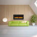 Wall Electric Fireplace with Remote Control and Touch Screen in 13 Flame Colors and Base Lights - Sweatfully