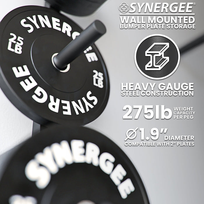 Synergee Weight Plate Wall Storage Rack - Sweatfully