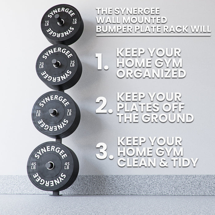 Synergee Weight Plate Wall Storage Rack - Sweatfully