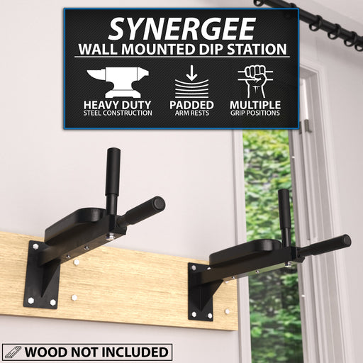 Synergee Wall Mounted Dip Station - Sweatfully