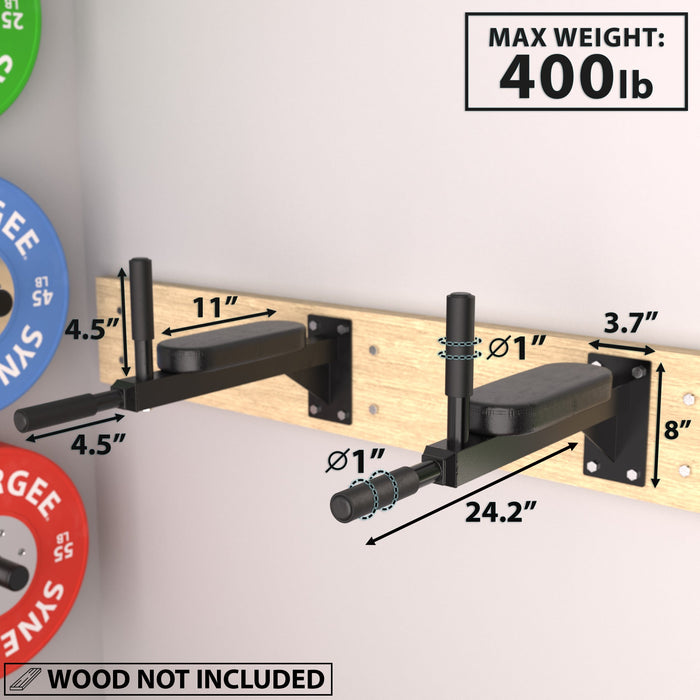 Synergee Wall Mounted Dip Station - Sweatfully