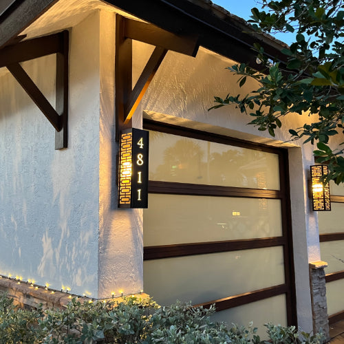 RadiantLight Address Marker Wall Sconces - Outdoor Wall Lights - Sweatfully