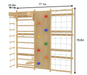 Walnut 9-in-1 Swedish Ladder Wall Gym | Indoor Wooden Climber & Activity Set for Kids - Sweatfully