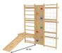 Walnut 9-in-1 Swedish Ladder Wall Gym | Indoor Wooden Climber & Activity Set for Kids - Sweatfully