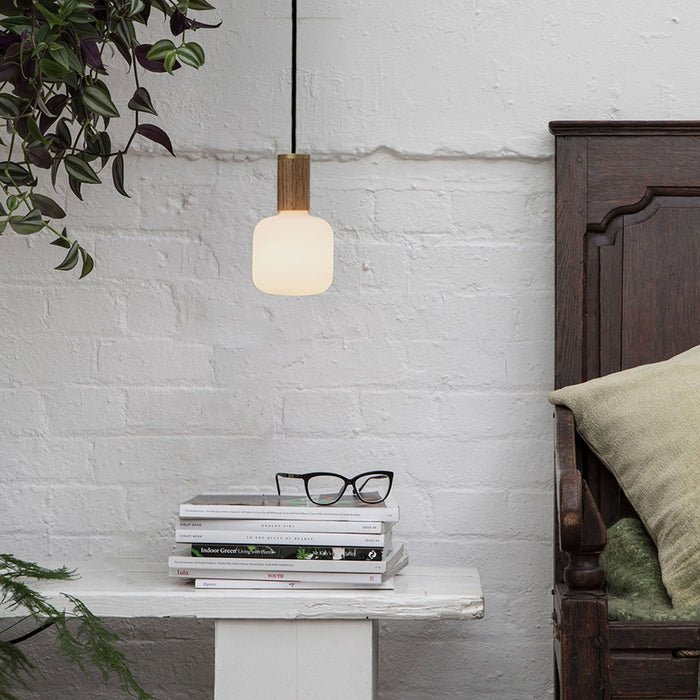 Oblo Pendant Light in Walnut - Sweatfully
