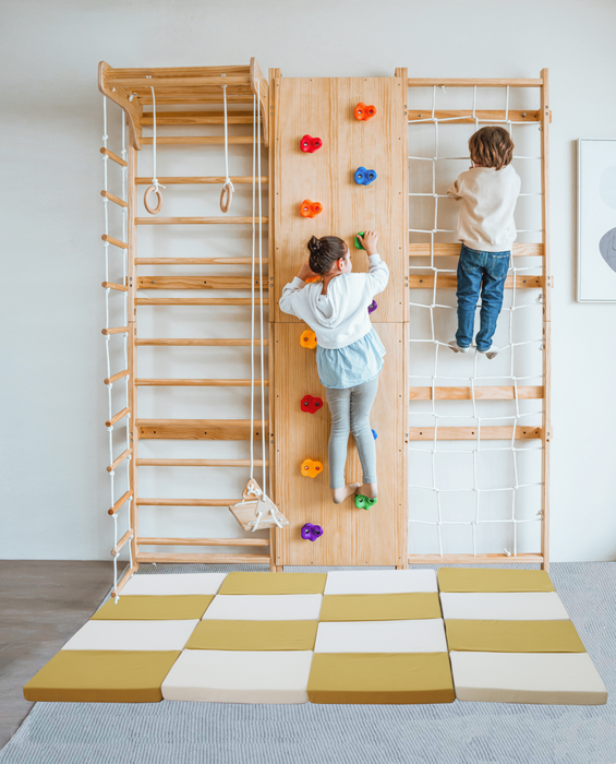 Indoor Playset Mat – Cushioned Floor Mat Compatible with Avenlur Walnut Climber - Sweatfully