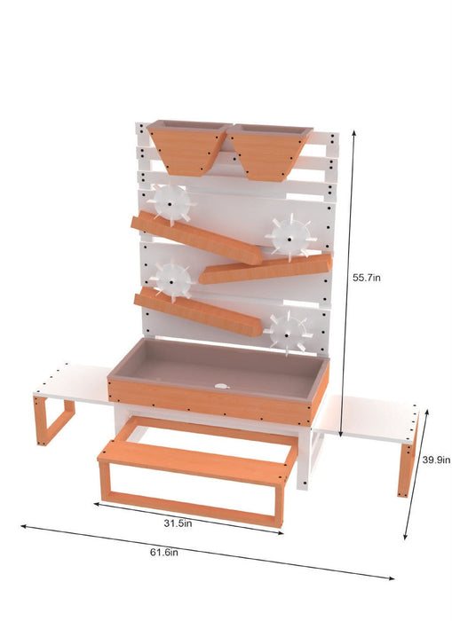 Avenlur Large Wooden Water Table – Multi-Level Sensory Play Station - Sweatfully