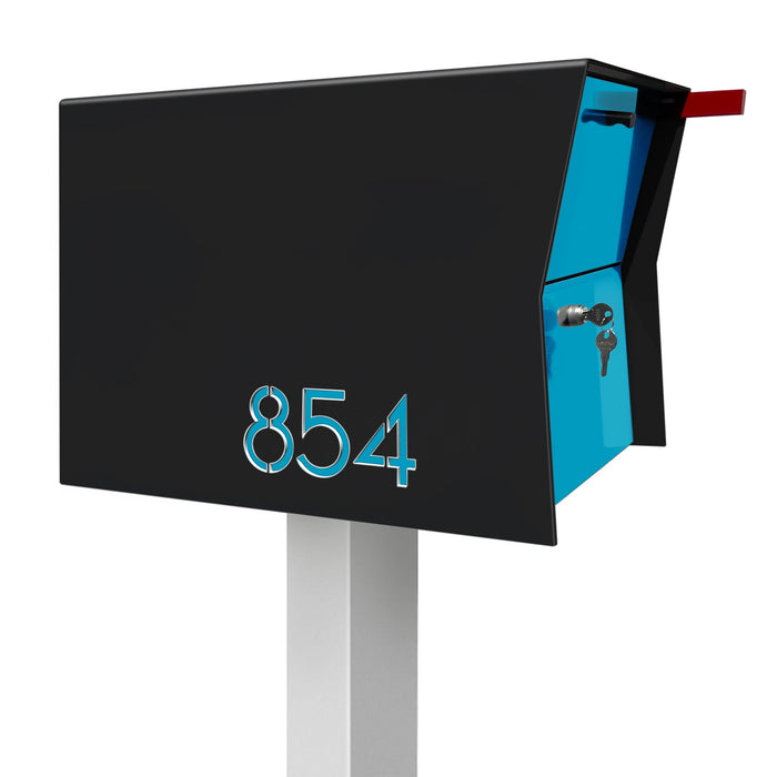NEW! The Retrobox Locking Package Dropbox in JET BLACK - Modern Mailbox - Sweatfully