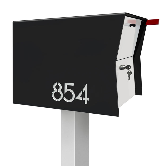 NEW! The Retrobox Locking Package Dropbox in JET BLACK - Modern Mailbox - Sweatfully