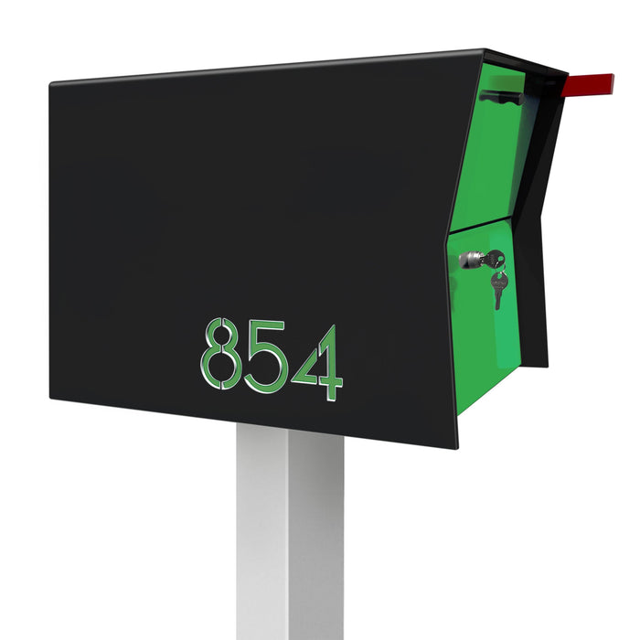 NEW! The Retrobox Locking Package Dropbox in JET BLACK - Modern Mailbox - Sweatfully