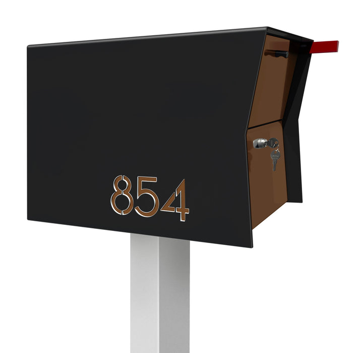 NEW! The Retrobox Locking Package Dropbox in JET BLACK - Modern Mailbox - Sweatfully