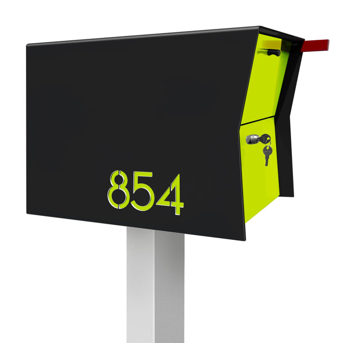 NEW! The Retrobox Locking Package Dropbox in JET BLACK - Modern Mailbox - Sweatfully