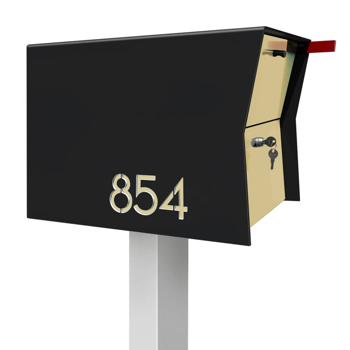 NEW! The Retrobox Locking Package Dropbox in JET BLACK - Modern Mailbox - Sweatfully