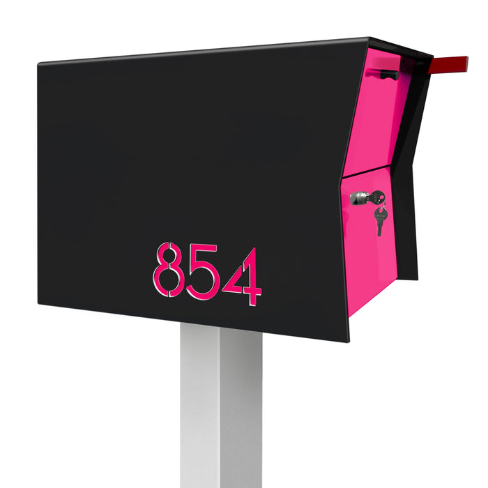 NEW! The Retrobox Locking Package Dropbox in JET BLACK - Modern Mailbox - Sweatfully