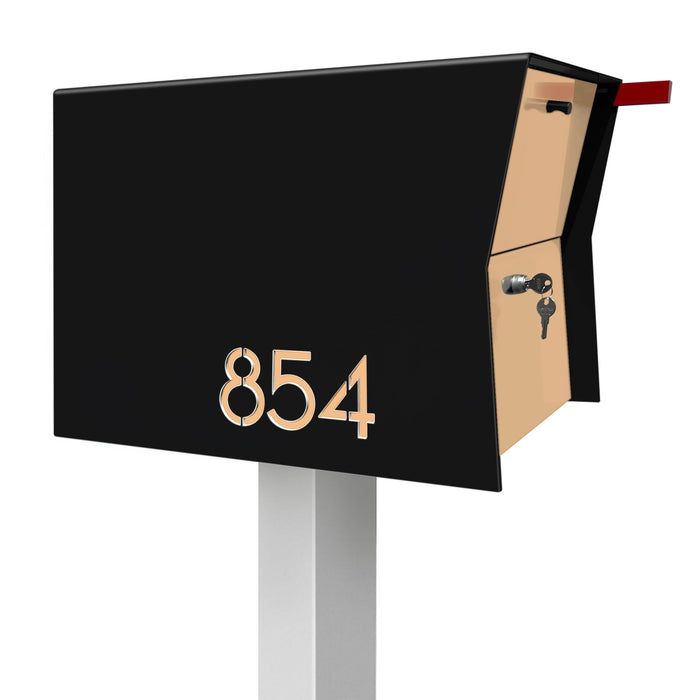 NEW! The Retrobox Locking Package Dropbox in JET BLACK - Modern Mailbox - Sweatfully