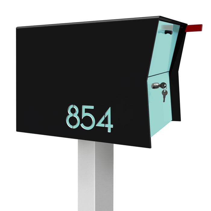 NEW! The Retrobox Locking Package Dropbox in JET BLACK - Modern Mailbox - Sweatfully