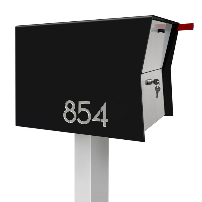 NEW! The Retrobox Locking Package Dropbox in JET BLACK - Modern Mailbox - Sweatfully