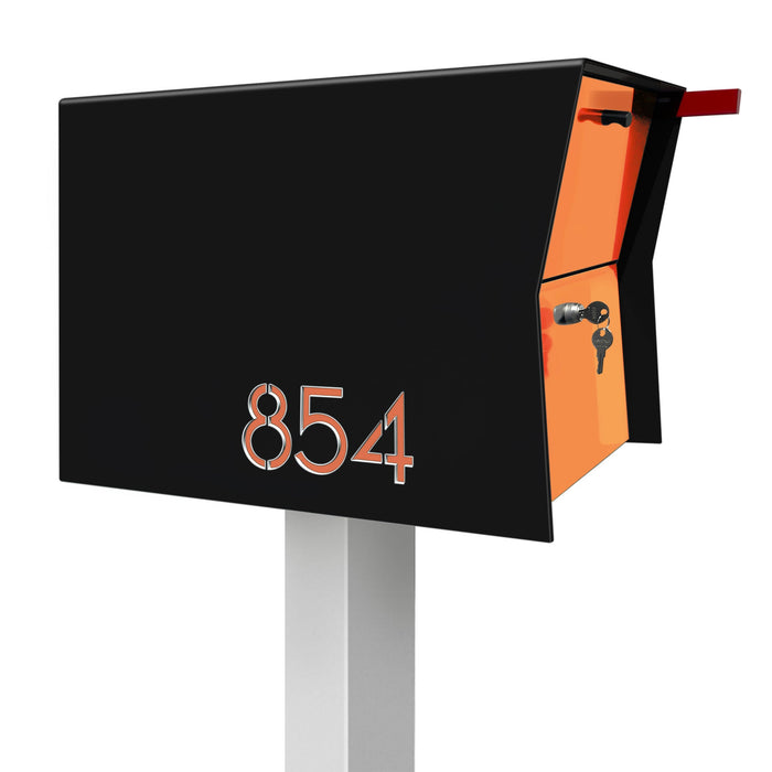 NEW! The Retrobox Locking Package Dropbox in JET BLACK - Modern Mailbox - Sweatfully