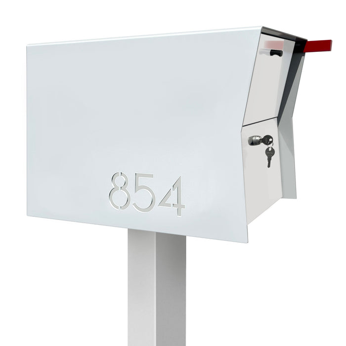 NEW! The Retrobox Locking Package Dropbox in ARCTIC WHITE - Modern Mailbox - Sweatfully