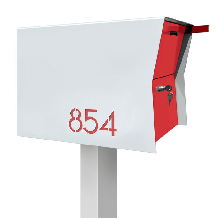 NEW! The Retrobox Locking Package Dropbox in ARCTIC WHITE - Modern Mailbox - Sweatfully