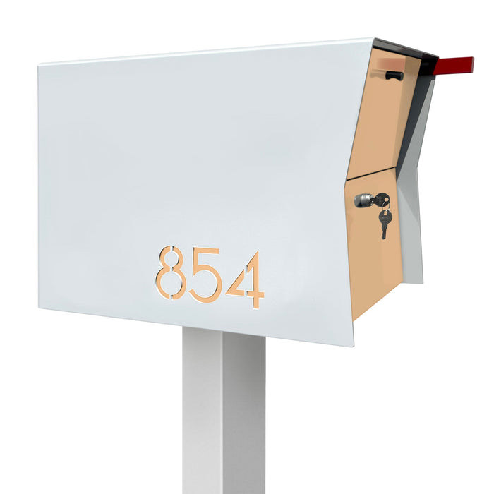 NEW! The Retrobox Locking Package Dropbox in ARCTIC WHITE - Modern Mailbox - Sweatfully
