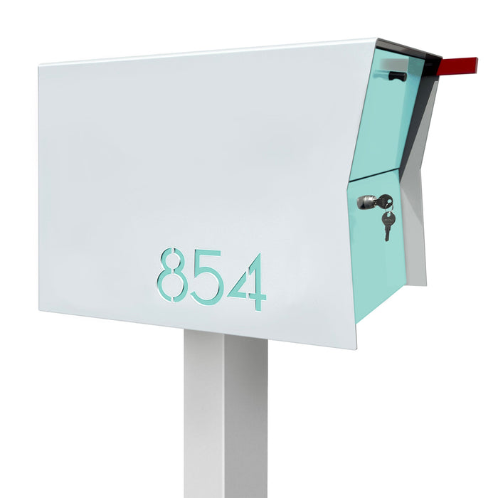 NEW! The Retrobox Locking Package Dropbox in ARCTIC WHITE - Modern Mailbox - Sweatfully