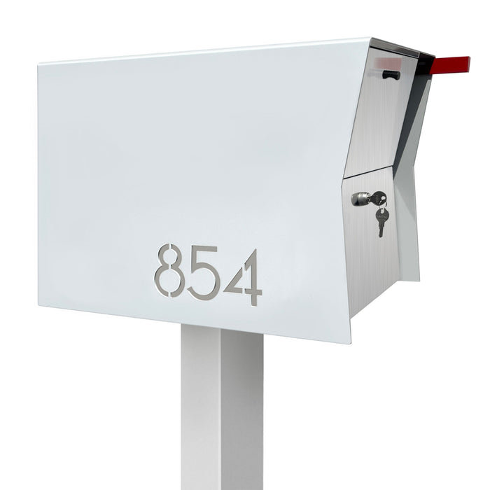 NEW! The Retrobox Locking Package Dropbox in ARCTIC WHITE - Modern Mailbox - Sweatfully