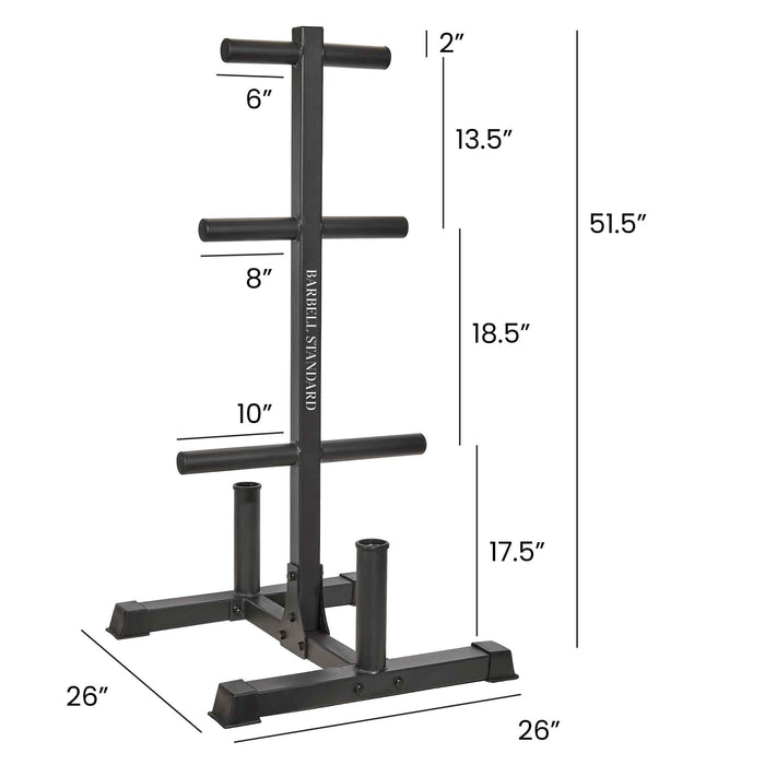 Weight Tree - Olympic Barbell and Weight Rack - Sweatfully