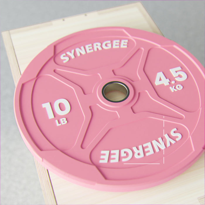 Synergee Pink EZ Grip Bumper Plates - Sweatfully