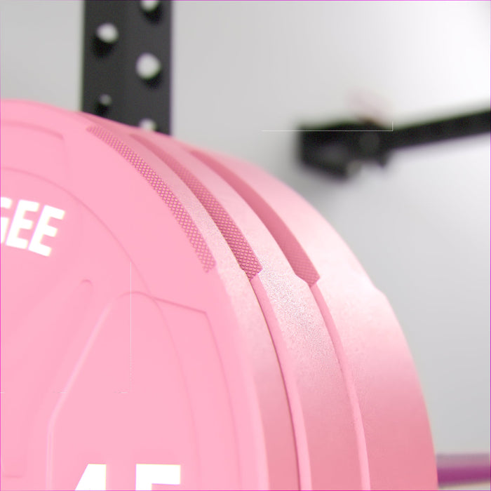 Synergee Pink EZ Grip Bumper Plates - Sweatfully