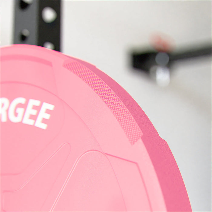 Synergee Pink EZ Grip Bumper Plates - Sweatfully