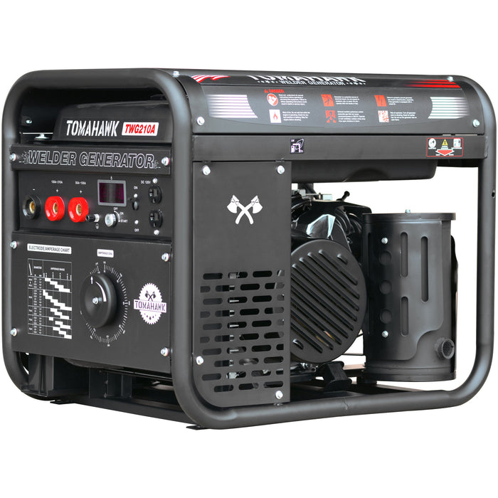 210 Amp Engine Driven Welder Generator 2000 Watt 15 HP Gas Powered - Sweatfully